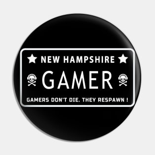 New Hampshire Gamer Pin