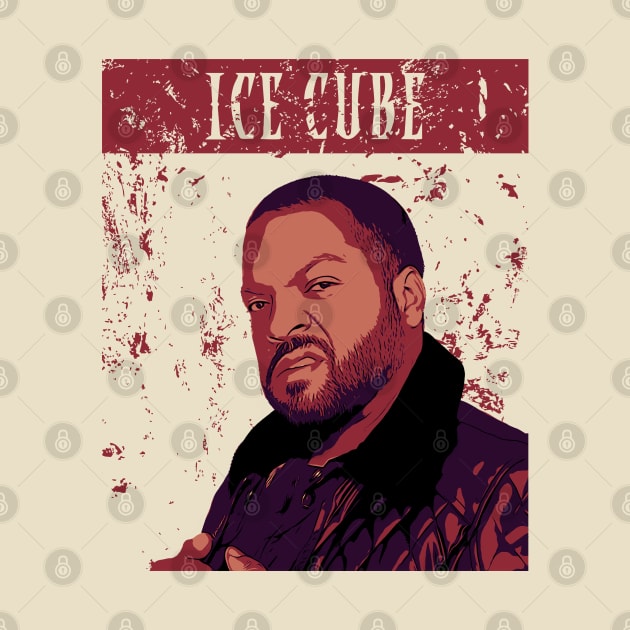 ice cube rapper | funny face | brown vintage by Degiab