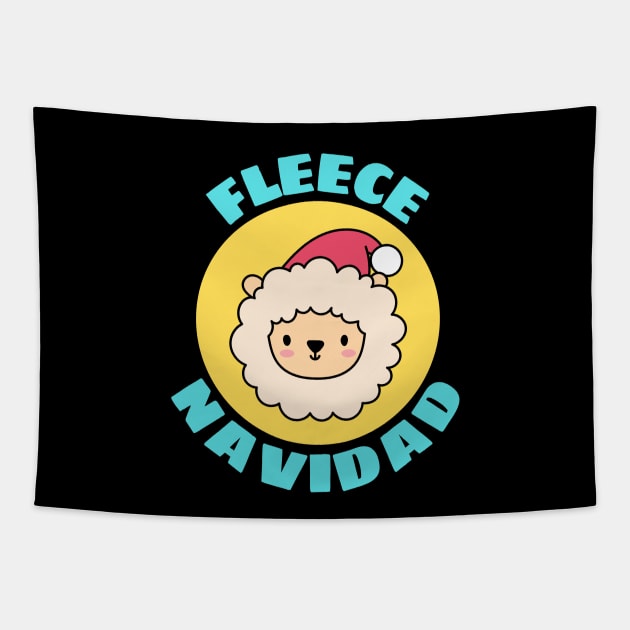 Fleece Navidad | Sheep Pun Tapestry by Allthingspunny