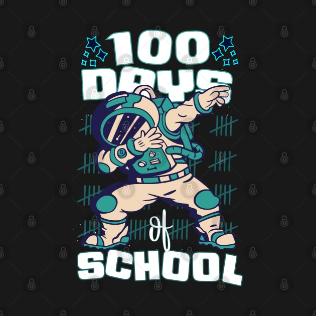 100 Days of school featuring an Astronaut Dabbing #2 by XYDstore