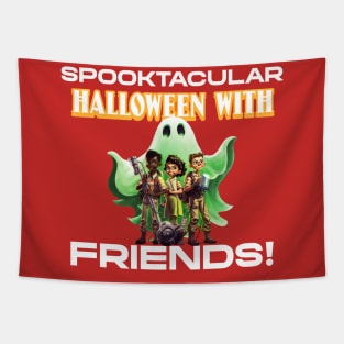 Spooky Halloween with friends Tapestry