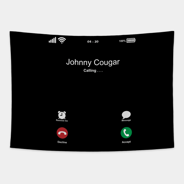 Johnny Cougar Calling . . . Tapestry by kelly.craft