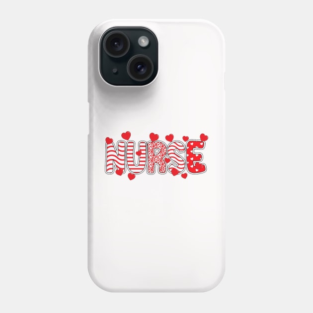 Nurse Heart Leopard Happy Valentine_s Day Phone Case by jadolomadolo