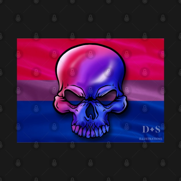 Bisexual Pride Skull by Danispolez_illustrations