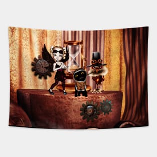 Cute little steampunk friends Tapestry