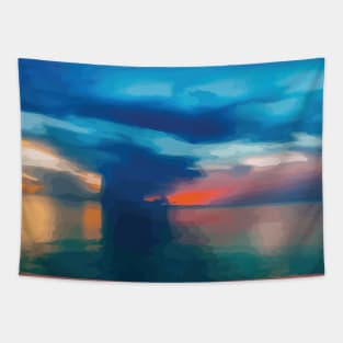 Sky Artistic Abstract Tapestry