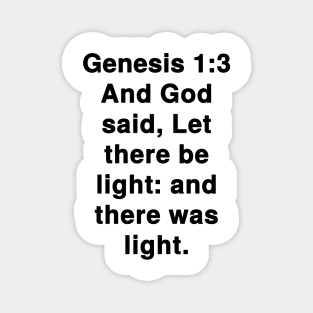 Genesis 1:3 King James Version Bible Verse Typography Magnet