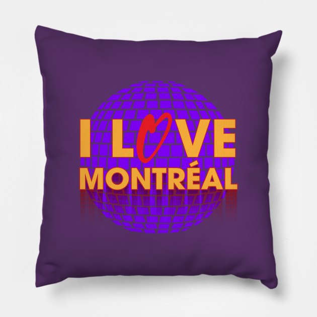 I Love Disco Montreal Pillow by dojranliev