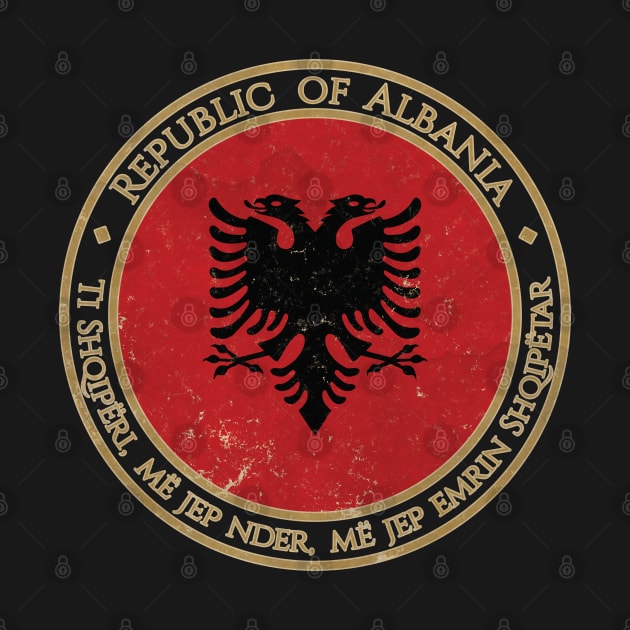 Vintage Republic of Albania Europe European EU Flag by DragonXX