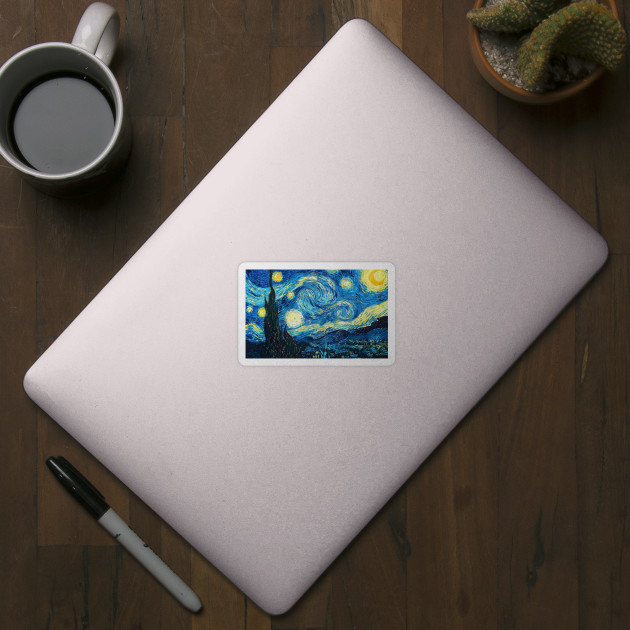 Van Gogh - Starry Night - Van Gogh - Sticker