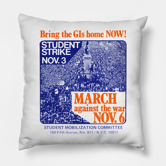 1971 March Against the War Pillow by historicimage