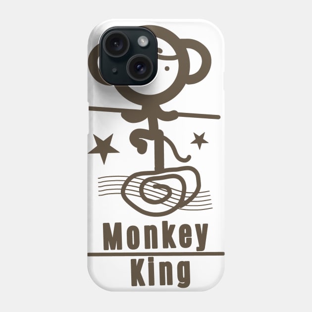 Monkey King - Brown Phone Case by Design Fern