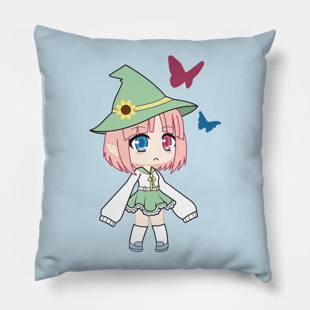 Cute Gacha Gilr - Little Witch Pillow by UwU Kitty