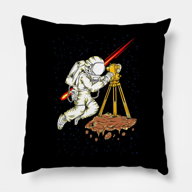 Space Surveyor Pillow by AZMTH CLOTHING