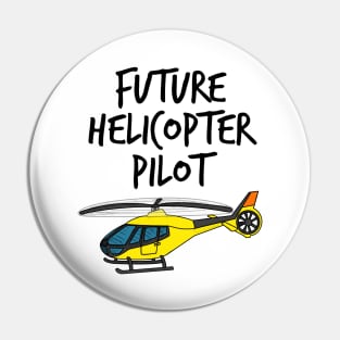 Future Helicopter Pilot Doodle Pin