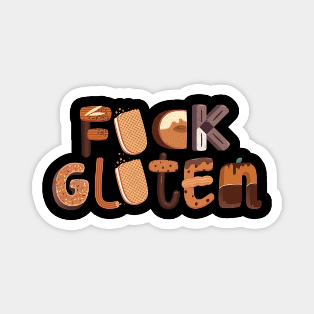 Celiac Disease - Fuck Gluten Magnet by thingsandthings