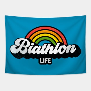 Groovy Rainbow Biathlon Life Tapestry