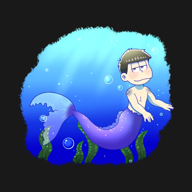 Osomatsu-san : Ichimatsu chibi (Merman) by UndertaleSquirrel