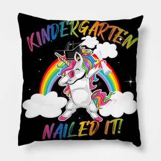 Dabbing Unicorn Kindergarten Nailed It Graduation Girls Kids Pillow