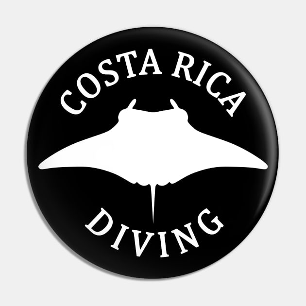 Costa Rica Manta Ray Scuba Diving Pin by TMBTM