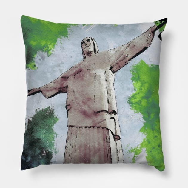 Christ the Redeemer Pillow by KMSbyZet