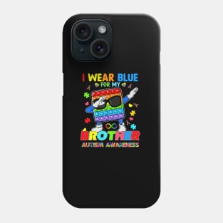 Poplt Dab I Wear Blue For My Brother Puzzle Autism Awareness Phone Case