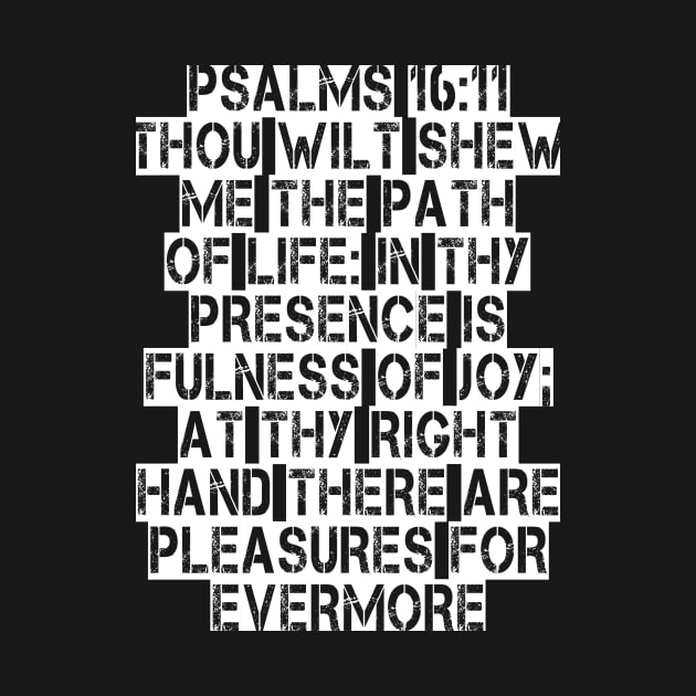 Psalms 16:11 King James Version Bible Verse Typography by Holy Bible Verses