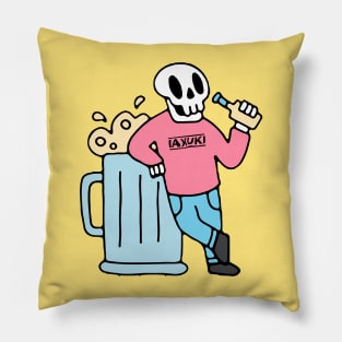 Drunk Skull Pillow