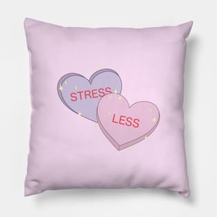 Stress Less Candy Hearts Pillow