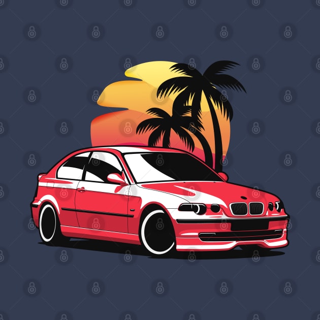 Red E46 Compact Sunset by KaroCars