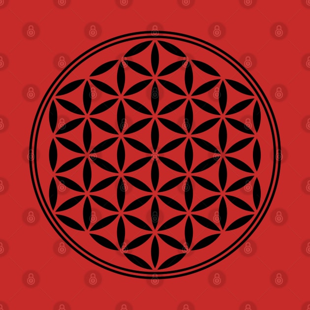 Flower Of Life Black and White by dcveta