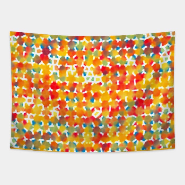 Orange and yellow abstract Tapestry by Gaspar Avila
