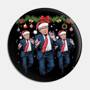 Trump Dance Santa Claus Christmas Xmas Pajamas Holiday Pin