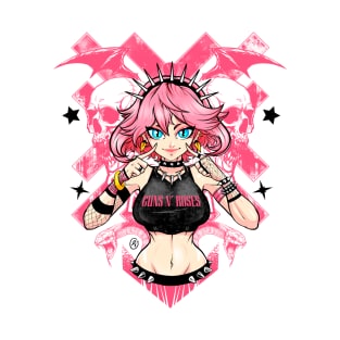 Pink Punk Rock Girl T-Shirt