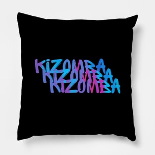 Dynamic Kizomba in blue Pillow