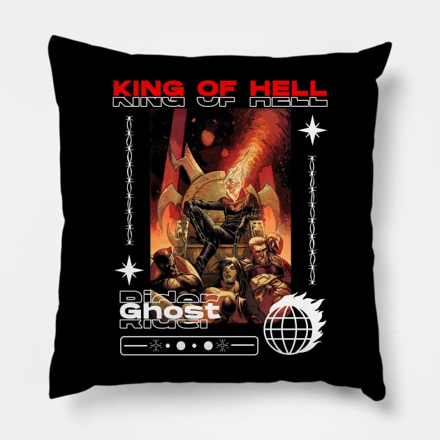 GHOST RIDER KING OF HELL (MARVEL) - Streetwear Style Pillow by Skywiz