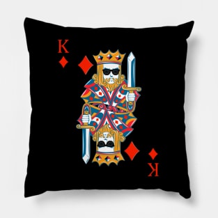 King of Diamonds Poker Card Pillow