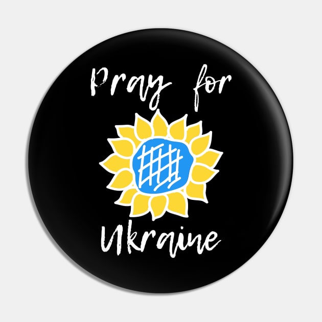 Pray for Ukraine sunflower Pin by timlewis