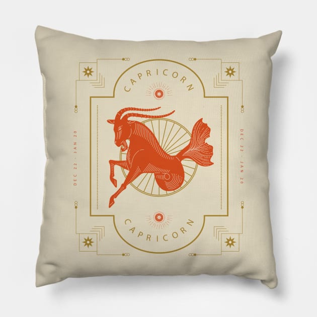 Capricorn Pillow by Javio