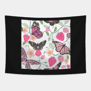 Strawberry butterflies Tapestry