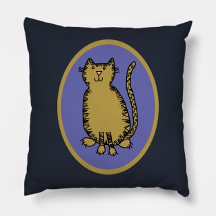 Cute Big Cat Year of the Tiger Oval Pillow