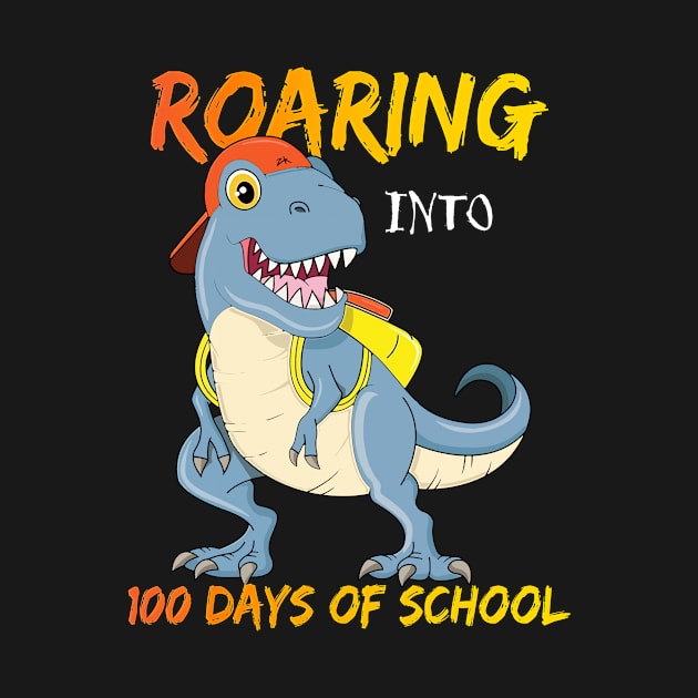 Roaring Into 100 Days Of Kindergarten Dinosaur T Rex by elillaa