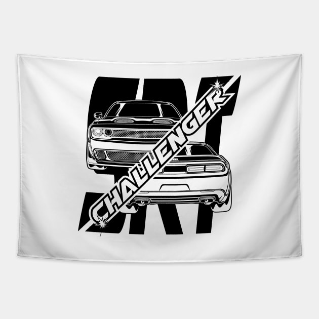 Challenger SRT (Black Print) Tapestry by WINdesign