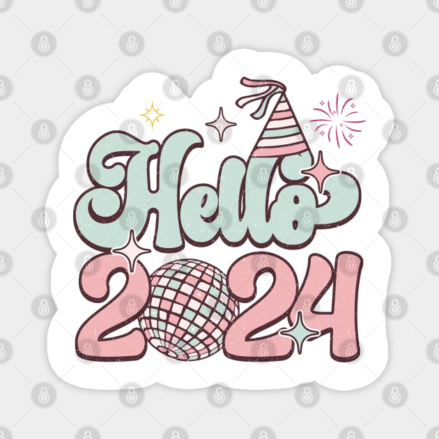Hello 2024 Magnet by MZeeDesigns