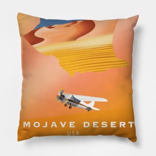 mojave desert travel poster Pillow