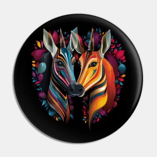 Okapi Couple Valentine Pin