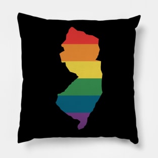 New Jersey State Rainbow Pillow