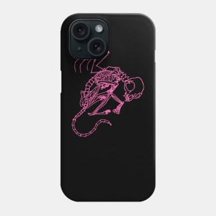 Pink cat skeleton Phone Case