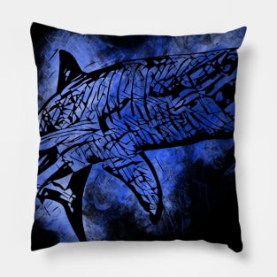 Shark - Blue Pillow