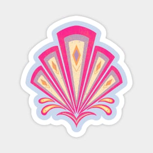 Pink Art Deco motif Magnet